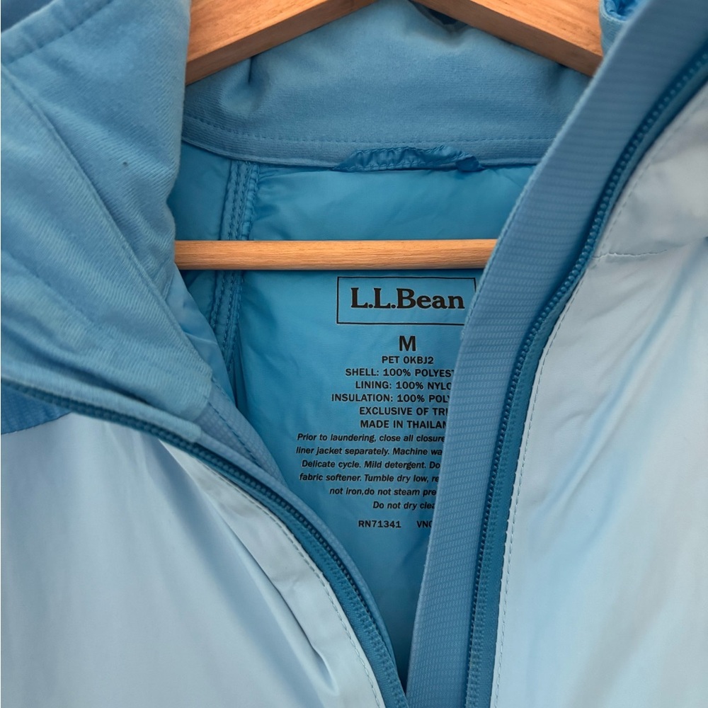 L.L.Bean Blue Hooded Rain Jacket Appears To Be The Weather Challenger 3-In-1 View 3